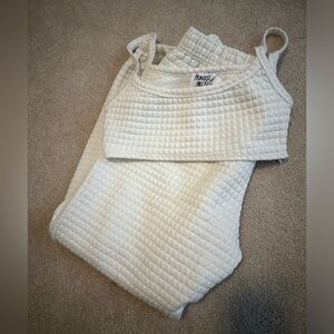 Princess Polly sweatset waffle pattern white